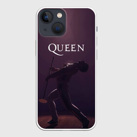 Чехол для iPhone 13 mini с принтом Freddie Mercury | Queen (Z) в Новосибирске,  |  | freddie mercury | music | queen | брайан мэй | глэм рок | джон дикон | квин | королева | музыка | поп рок | роджер тейлор | фредди | фредди меркьюри | фреди | хард рок