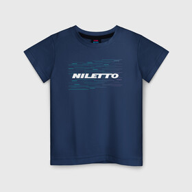 Детская футболка хлопок с принтом Niletto - Glitch в Новосибирске, 100% хлопок | круглый вырез горловины, полуприлегающий силуэт, длина до линии бедер | hip | hop | logo | music | nileto | niletto | rap | глитч | знак | лого | логотип | логотипы | любимка | музыка | музыкант | нилето | нилетто | рэп | символ | символы | хип | хоп