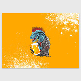 Поздравительная открытка с принтом Пивозавр - Взрыв в Новосибирске, 100% бумага | плотность бумаги 280 г/м2, матовая, на обратной стороне линовка и место для марки
 | Тематика изображения на принте: dinosaur | pivo | pivozavr | взрыв | динозавр | краска | прикол