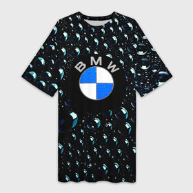 Платье-футболка 3D с принтом BMW Collection Storm в Новосибирске,  |  | auto | bmw | car | motor | sport | sport car | авто | авто бренды | бмв | вода | дождь | капли | машина | спорт | спорт кар