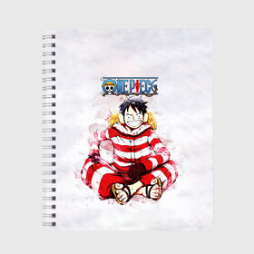 Тетрадь с принтом One Piece. Большой куш Луффи в Новосибирске, 100% бумага | 48 листов, плотность листов — 60 г/м2, плотность картонной обложки — 250 г/м2. Листы скреплены сбоку удобной пружинной спиралью. Уголки страниц и обложки скругленные. Цвет линий — светло-серый
 | Тематика изображения на принте: anime | manga | monkey d. luffy | one piece | аниме | большой куш | ван пис | вон пис | гол д. роджер | кайдо | король пиратов | луфи | луффи | манга | манки д. луффи | нами | нико робин | пират | портгас д. эйс | ророноа зоро