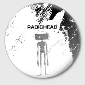 Значок с принтом Radiohead | Радиохед (Z) в Новосибирске,  металл | круглая форма, металлическая застежка в виде булавки | radiohead | thomas edward yorke | альтернативный рок | арт рок | джонни гринвуд | инди рок | колин гринвуд | том йорк | фил селуэй | эд о’брайен | экспериментальный рок | электронная музыка