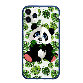 Чехол для iPhone 11 Pro Max матовый с принтом Милая Панда (Летняя) в Новосибирске, Силикон |  | animals | beast | eyes | flower | panda | глаза | животные | звери | летние | лето | милые | панда | паттерн | растения | цветы | эвкалипт