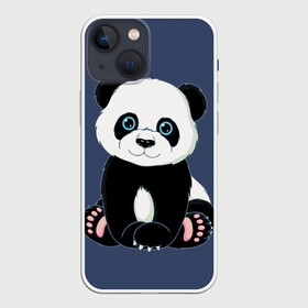 Чехол для iPhone 13 mini с принтом Милая Панда (Sweet Panda) в Новосибирске,  |  | animals | beast | panda | глаза | детям | животные | звери | лапки | милые | мульт | панда | растения | цветы | эвкалипт