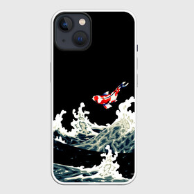 Чехол для iPhone 13 с принтом Карп Кои Волна Япония Рыба в Новосибирске,  |  | fish | japan | koi | ocean | sea | style | waves | аниме | вода | волны | животные | иероглифы | карпы | кои | культура | море | надпись | океан | рыбы | стиль | япония