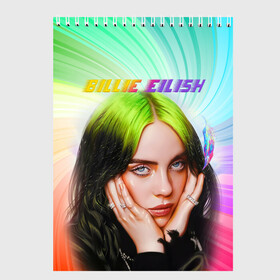 Скетчбук с принтом BILLIE EILISH / БИЛЛИ АЙЛИШ (Z) в Новосибирске, 100% бумага
 | 48 листов, плотность листов — 100 г/м2, плотность картонной обложки — 250 г/м2. Листы скреплены сверху удобной пружинной спиралью | Тематика изображения на принте: be | billie | billie eilish | blohsh | ghoul | айлиш | билли | билли айлиш | биляш