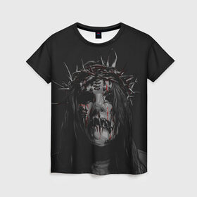 Женская футболка 3D с принтом Joey Jordison в Новосибирске, 100% полиэфир ( синтетическое хлопкоподобное полотно) | прямой крой, круглый вырез горловины, длина до линии бедер | alternative | metall | music | rock | slipknot | slipnot | альтернатива | металл | музыка | рок | слипкнот | слипнот