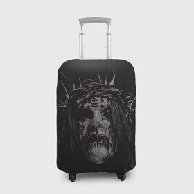 Чехол для чемодана 3D с принтом Joey Jordison в Новосибирске, 86% полиэфир, 14% спандекс | двустороннее нанесение принта, прорези для ручек и колес | alternative | metall | music | rock | slipknot | slipnot | альтернатива | металл | музыка | рок | слипкнот | слипнот
