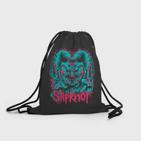 Рюкзак-мешок 3D с принтом Slipknot Monster в Новосибирске, 100% полиэстер | плотность ткани — 200 г/м2, размер — 35 х 45 см; лямки — толстые шнурки, застежка на шнуровке, без карманов и подкладки | alternative | metall | music | rock | slipknot | slipnot | альтернатива | металл | музыка | рок | слипкнот | слипнот