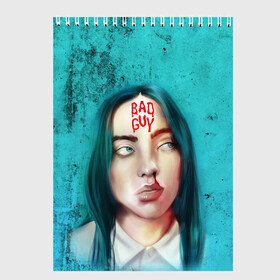 Скетчбук с принтом BAD GUY | BILLIE EILISH (Z) в Новосибирске, 100% бумага
 | 48 листов, плотность листов — 100 г/м2, плотность картонной обложки — 250 г/м2. Листы скреплены сверху удобной пружинной спиралью | Тематика изображения на принте: bad guy | badguy | be | bg | billie | billie eilish | blohsh | ghoul | айлиш | билли | билли айлиш | бэрд | пайрат | пайрат бэрд