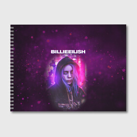 Альбом для рисования с принтом BILLIE EILISH | GLITCH (Z) в Новосибирске, 100% бумага
 | матовая бумага, плотность 200 мг. | Тематика изображения на принте: be | billie | billie eilish | blohsh | ghoul | glitch | айлиш | билли | билли айлиш | бэрд | глитч | пайрат | пайрат бэрд