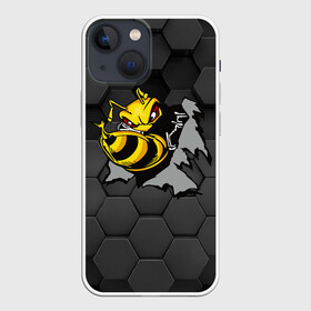 Чехол для iPhone 13 mini с принтом Оса 3D в Новосибирске,  |  | 3d | жало | мед | насекомое | оса | пчела
