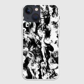 Чехол для iPhone 13 mini с принтом Dead water 3D. Мертвая вода 3Д в Новосибирске,  |  | 3d | 3д | dead | fire | flame | flames | pattern | water | whater | белый | вода | дым | дымка | камуфляж | ликвид | мертвая вода | огонь | паттерн | пламя | снег | текстура | черно белый | черный