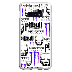 Чехол для Samsung S10E с принтом PITBULL SYNDICATE X MONSTER в Новосибирске, Силикон | Область печати: задняя сторона чехла, без боковых панелей | games | monster energy | pitbull syndicate | игры | питбудь синдикат | питбуль | разработчик игр | собака | энергетик. | эрик давидыч