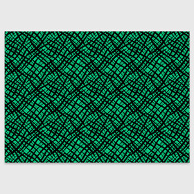 Поздравительная открытка с принтом Абстрактный зелено-черный узор в Новосибирске, 100% бумага | плотность бумаги 280 г/м2, матовая, на обратной стороне линовка и место для марки
 | абстрактный | зеленый | креативный камуфляж | линии | молодежный | полосатый | черный