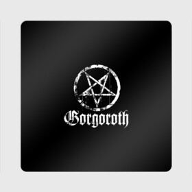 Магнит виниловый Квадрат с принтом Gorgoroth в Новосибирске, полимерный материал с магнитным слоем | размер 9*9 см, закругленные углы | Тематика изображения на принте: blackmetal | gorgoroth | metal | rock | блэк метал | горгоротх | группы | рок | роцк