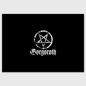 Поздравительная открытка с принтом Gorgoroth в Новосибирске, 100% бумага | плотность бумаги 280 г/м2, матовая, на обратной стороне линовка и место для марки
 | blackmetal | gorgoroth | metal | rock | блэк метал | горгоротх | группы | рок | роцк