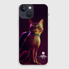 Чехол для iPhone 13 mini с принтом Stray Game 2021 в Новосибирске,  |  | 2021 | cat | cyberpunk | game | stray | бродилка | бродить | бродячий | киберпанк | кот | стрей | стрэй
