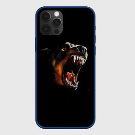 Чехол для iPhone 12 Pro с принтом РОТВЕЙЛЕР в Новосибирске, силикон | область печати: задняя сторона чехла, без боковых панелей | animal | dog | evil | fury | домашние | животные | звери | злой | зубы | клыки | пасть | пес | ротвейлер | собака | ярость