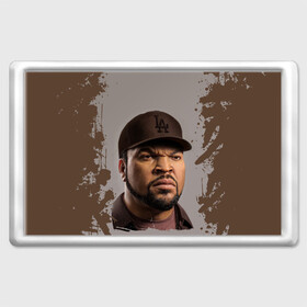 Магнит 45*70 с принтом Ice Cube | Айс Куб (Z) в Новосибирске, Пластик | Размер: 78*52 мм; Размер печати: 70*45 | Тематика изображения на принте: ice cube | oshea jackson | rap | айс куб | айс кьюб | реп | репер | рэпер | хип хоп