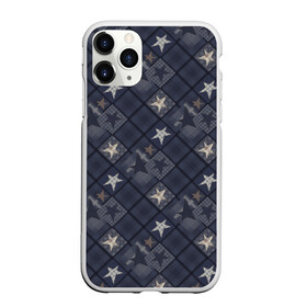 Чехол для iPhone 11 Pro матовый с принтом Модное лоскутное шитье в Новосибирске, Силикон |  | джинсовый | заплатки | звезды | клетка | лоскуты | молодежный | пэчворк | серо синий | серый | темно серый