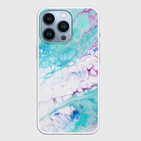 Чехол для iPhone 13 Pro с принтом Цветная морская пена в Новосибирске,  |  | Тематика изображения на принте: абстракция | волна | море | мрамор | пена | пузыри