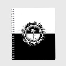 Тетрадь с принтом Black and White в Новосибирске, 100% бумага | 48 листов, плотность листов — 60 г/м2, плотность картонной обложки — 250 г/м2. Листы скреплены сбоку удобной пружинной спиралью. Уголки страниц и обложки скругленные. Цвет линий — светло-серый
 | Тематика изображения на принте: alexandrmoll | black | black and white | custom | fault | fire | gamer | inexistence | mr.evil | mystery | new | style | void | white | wood | белый | вина | дерево | несуществование | новое | огонь | пустота | стиль | тайна | черно белая | черны