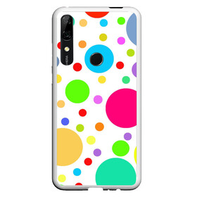 Чехол для Honor P Smart Z с принтом Polka dot в Новосибирске, Силикон | Область печати: задняя сторона чехла, без боковых панелей | dotted | в горошек | зелёный | красный | разноцветный | синий | узор