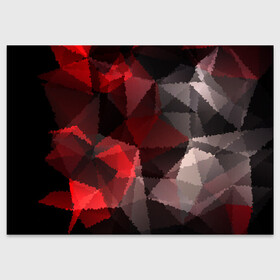 Поздравительная открытка с принтом Серо-красная абстракция  в Новосибирске, 100% бумага | плотность бумаги 280 г/м2, матовая, на обратной стороне линовка и место для марки
 | абстрактный | красный | креативный | модный | мозаичный узор | серый | текстура