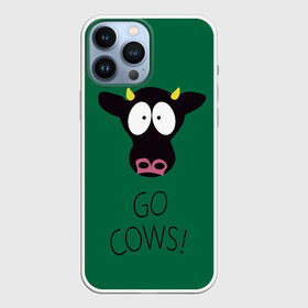 Чехол для iPhone 13 Pro Max с принтом Go Cows в Новосибирске,  |  | cow | south park | sport | коровы | мульт | мультфильм | спорт | южный парк
