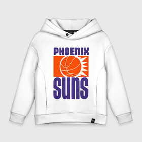 Детское худи Oversize хлопок с принтом Phoenix Suns в Новосибирске, френч-терри — 70% хлопок, 30% полиэстер. Мягкий теплый начес внутри —100% хлопок | боковые карманы, эластичные манжеты и нижняя кромка, капюшон на магнитной кнопке | Тематика изображения на принте: basketball | mvp | nba | phoenix | sport | streetball | suns | аризона | баскетбол | игра | крис пол | мяч | нба | санс | спорт | стритбол | тренер | финикс | чемпион