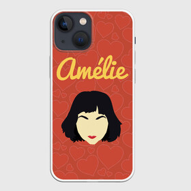 Чехол для iPhone 13 mini с принтом Амели фильм в Новосибирске,  |  | амели | девушка | жан пьера жёне | кино | комедия | мелодрама | одри тоту | романтика | сердечки | фильм | франция