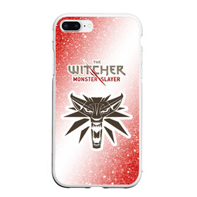 Чехол для iPhone 7Plus/8 Plus матовый с принтом The Witcher Monster Slayer - Noise в Новосибирске, Силикон | Область печати: задняя сторона чехла, без боковых панелей | game | games | hunt | logo | monster | slayer | the | wild | witcher | ведьмак | дикая | игра | игры | лого | охота | охотник на монстров | шум