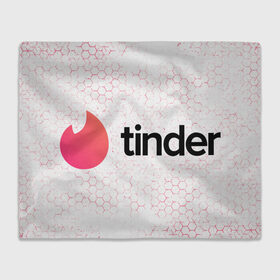 Плед 3D с принтом Tinder - Honeycomb в Новосибирске, 100% полиэстер | закругленные углы, все края обработаны. Ткань не мнется и не растягивается | app | application | fire | logo | symbol | tinder | знакомства | лого | любовь | огонек | приложение | символ | соты | тиндер