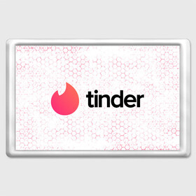 Магнит 45*70 с принтом Tinder - Honeycomb в Новосибирске, Пластик | Размер: 78*52 мм; Размер печати: 70*45 | app | application | fire | logo | symbol | tinder | знакомства | лого | любовь | огонек | приложение | символ | соты | тиндер