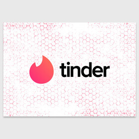 Поздравительная открытка с принтом Tinder - Honeycomb в Новосибирске, 100% бумага | плотность бумаги 280 г/м2, матовая, на обратной стороне линовка и место для марки
 | app | application | fire | logo | symbol | tinder | знакомства | лого | любовь | огонек | приложение | символ | соты | тиндер