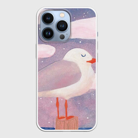 Чехол для iPhone 13 Pro с принтом Отдыхающая чайка в Новосибирске,  |  | арт | закат | звезда | звёздное небо | звёзды | небо | ночное небо | облака | облако | природа | птица | рисунок | сон | чайка