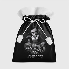Подарочный 3D мешок с принтом JOHNNY CASH в Новосибирске, 100% полиэстер | Размер: 29*39 см | black | blues | cash | dark | guitar | johnny | man | rock | usa | блюз | гитара | джони | джонни | кэш | музыка | разное | рок | сша | человек | черный