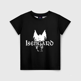 Детская футболка 3D с принтом Isengard в Новосибирске, 100% гипоаллергенный полиэфир | прямой крой, круглый вырез горловины, длина до линии бедер, чуть спущенное плечо, ткань немного тянется | Тематика изображения на принте: isengard | metal | rock | блэк метал | исенгард | метал | рок