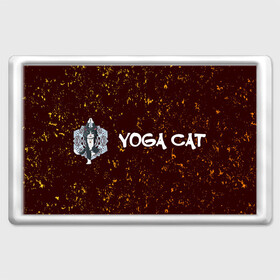 Магнит 45*70 с принтом Кошачья Йога - Гранж в Новосибирске, Пластик | Размер: 78*52 мм; Размер печати: 70*45 | cat | cats | yoga | гранж | дзен | инь | йога | кот | коты | кошачья | кошка | кошки | намасте | практика | расслабление | хамса | янь