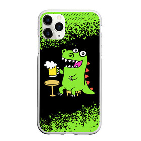 Чехол для iPhone 11 Pro матовый с принтом Пивозавр - Краска в Новосибирске, Силикон |  | Тематика изображения на принте: dinosaur | pivo | pivozavr | динозавр | краска | прикол | спрей