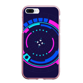 Чехол для iPhone 7Plus/8 Plus матовый с принтом Розовый Синий Киберпанк в Новосибирске, Силикон | Область печати: задняя сторона чехла, без боковых панелей | жанр | научный | фантастика | фантастический | цифровые технологии