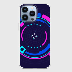 Чехол для iPhone 13 Pro с принтом Розовый Синий Киберпанк в Новосибирске,  |  | Тематика изображения на принте: жанр | научный | фантастика | фантастический | цифровые технологии