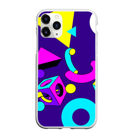 Чехол для iPhone 11 Pro матовый с принтом Геометрические фигуры в Новосибирске, Силикон |  | геометрический | красочный | мода | разноцветные 90 е | стиль | структура | текстура | ткань | узор | фон | цвет