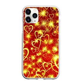Чехол для iPhone 11 Pro матовый с принтом Любовный взрыв в Новосибирске, Силикон |  | любовь | салют | сердечки | сердца | сердце | фейверк