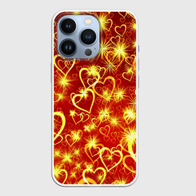 Чехол для iPhone 13 Pro с принтом Любовный взрыв в Новосибирске,  |  | любовь | салют | сердечки | сердца | сердце | фейверк