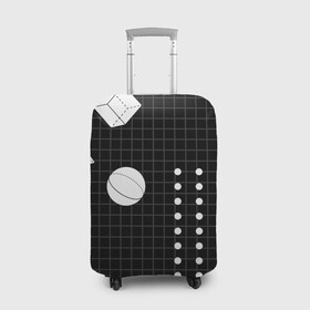 Чехол для чемодана 3D с принтом Черно-белые фигуры 3D в Новосибирске, 86% полиэфир, 14% спандекс | двустороннее нанесение принта, прорези для ручек и колес | геометрический | красочный | мода.3d | стиль | структура | текстура | ткань | узор | фон | цвет