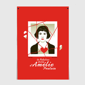 Постер с принтом Amelie в Новосибирске, 100% бумага
 | бумага, плотность 150 мг. Матовая, но за счет высокого коэффициента гладкости имеет небольшой блеск и дает на свету блики, но в отличии от глянцевой бумаги не покрыта лаком | amelie | french comedy | heart | photograph | the fabulous destiny of amelie poulain | torn | амели | комедия | невероятная судьба амели пулен | разорванная | романтическая | сердце | фотография | французская