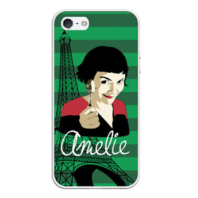 Чехол для iPhone 5/5S матовый с принтом Amelie в Новосибирске, Силикон | Область печати: задняя сторона чехла, без боковых панелей | amelie | eiffel tower | french comedy | holding a spoon | paris | the fabulous destiny of amelie poulain | амели | держит ложку | комедия | невероятная судьба амели пулен | париж | романтическая | французская | эйфелева башня