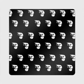 Магнит виниловый Квадрат с принтом Dark trollface в Новосибирске, полимерный материал с магнитным слоем | размер 9*9 см, закругленные углы | Тематика изображения на принте: creepypasta | scary | мем | мрак | троллфейс